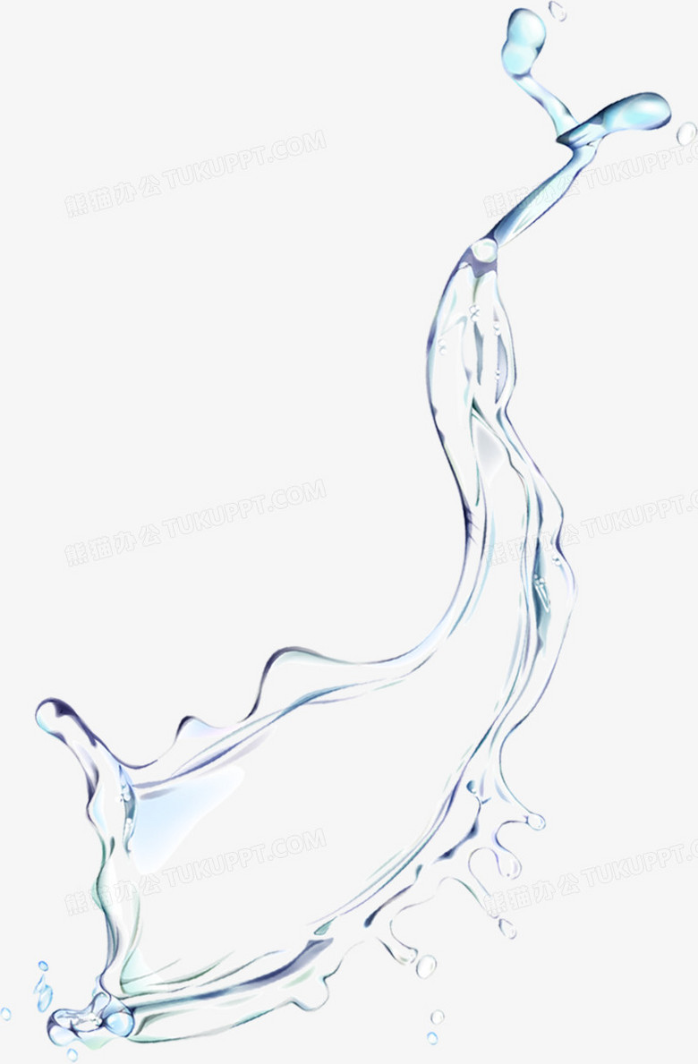 透明水花造型png图片素材下载_透明png_熊猫办公