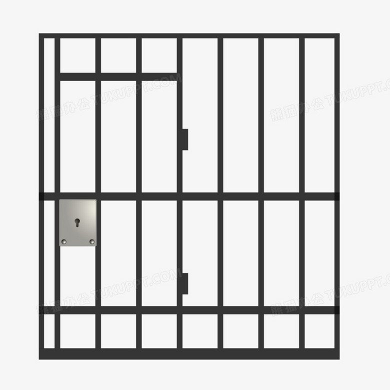 手绘矢量监狱素材