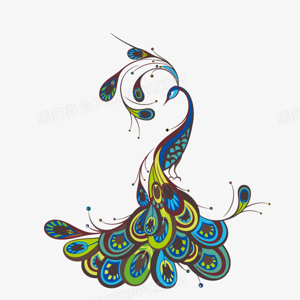 装饰图案孔雀羽毛