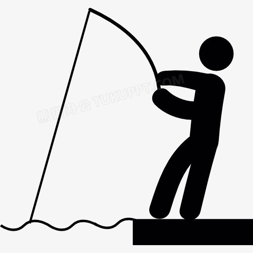 钓鱼竿和fisher图标