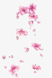 古典剪影手绘古典图片 卡通手绘粉色花瓣