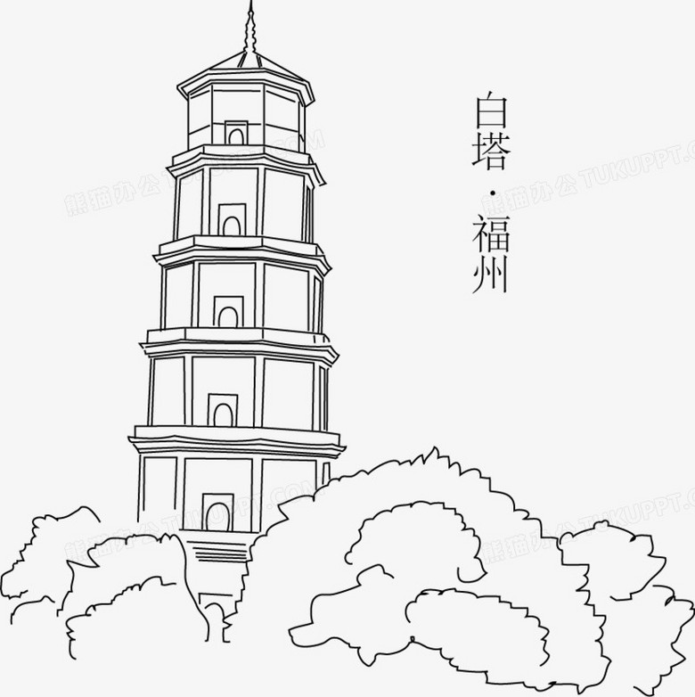 福建特色简笔画图片