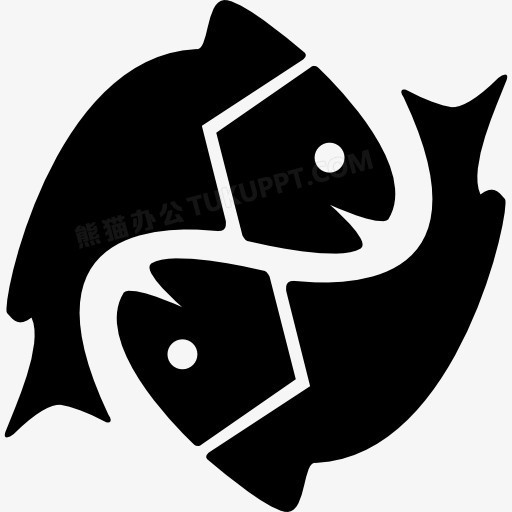 双鱼星座符号图标