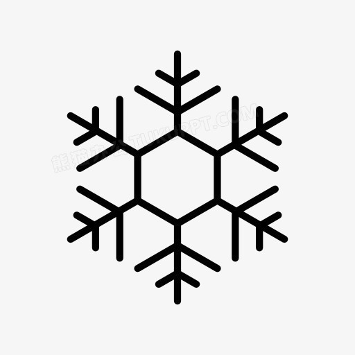 黑色六边形雪花美丽