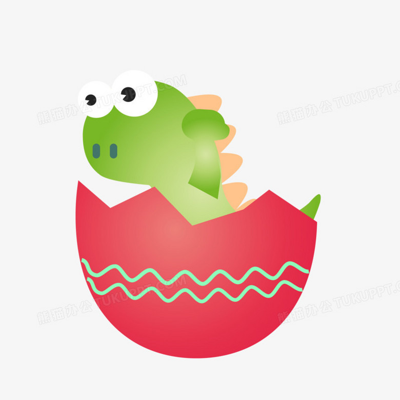 手绘矢量恐龙蛋素材