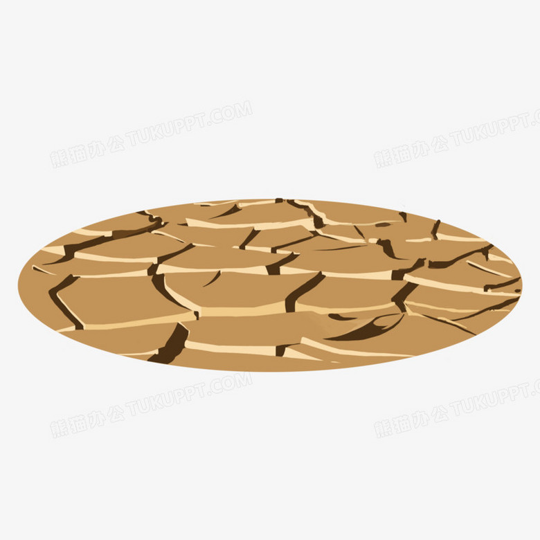 手绘干旱土地缺水素材