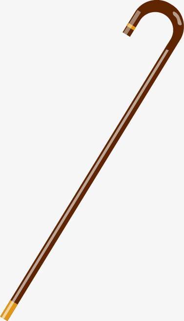 本作品全称为《棕色卡通风细长的一根拐杖创意元素》,使用adobe