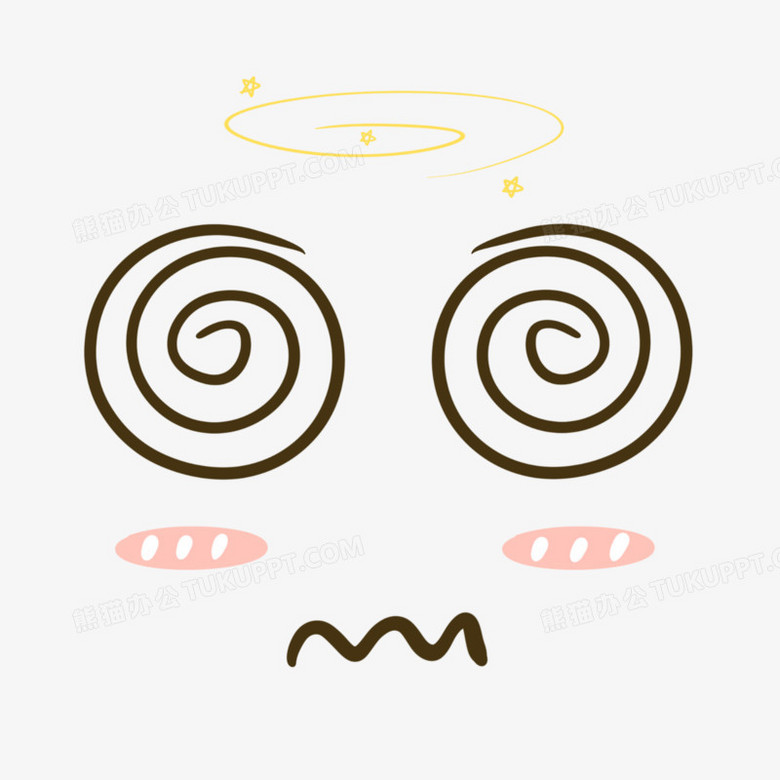 卡通眼花表情装饰素材
