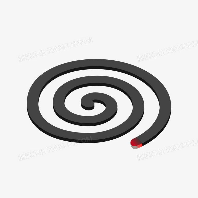 手绘驱蚊蚊香素材