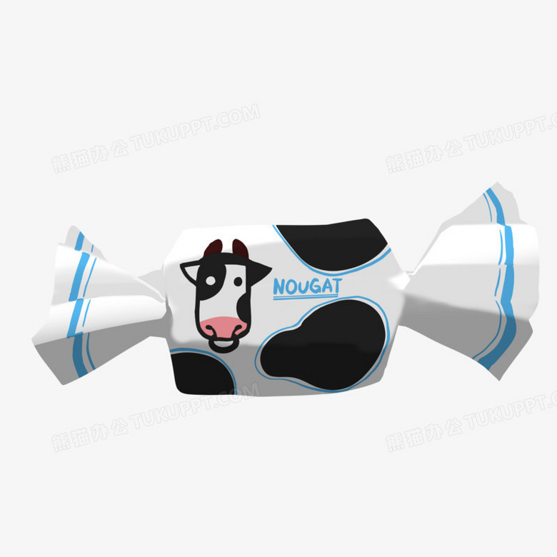 手绘彩色牛奶糖免抠元素