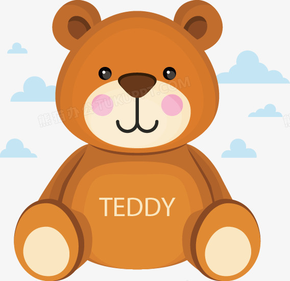 本作品全称为《黄色卡通手绘可爱呆萌的小熊创意元素》,使用adobe