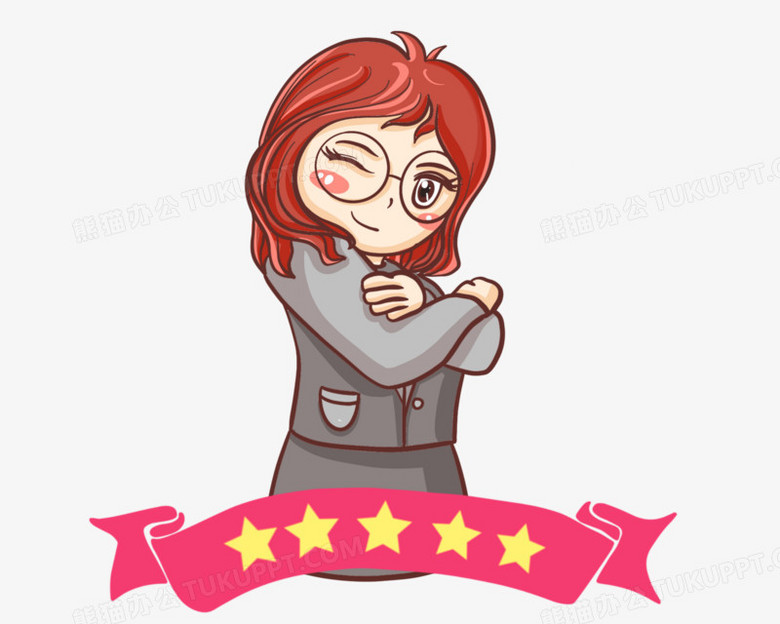 本作品全称为《卡通手绘五星销售人员元素》,使用 adobe photoshop cc