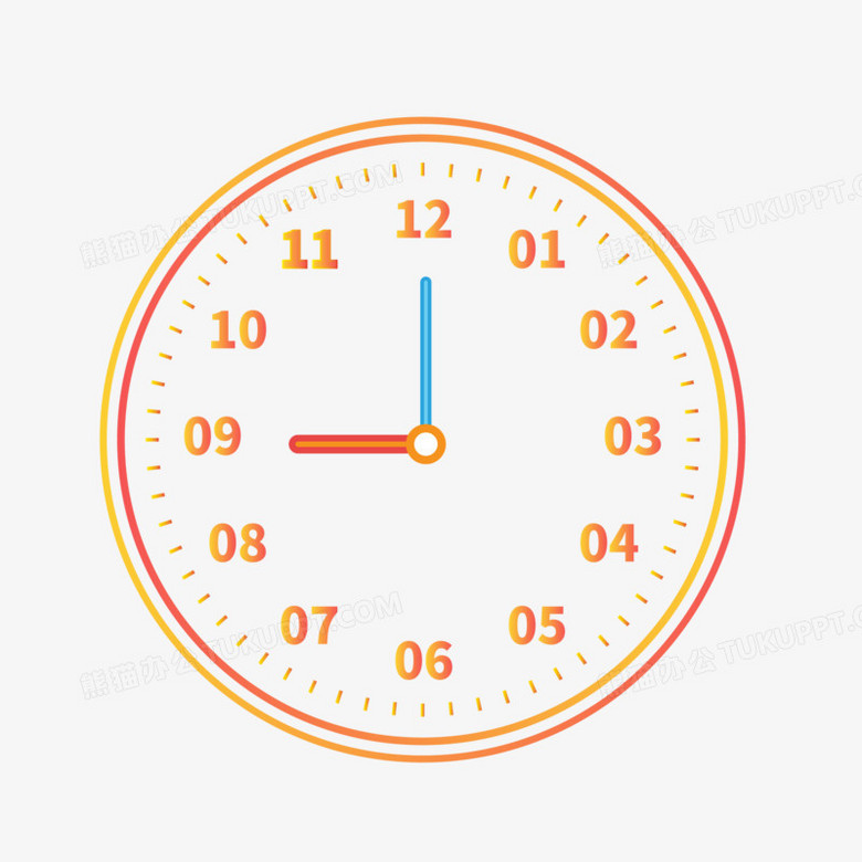 卡通手绘时钟元素