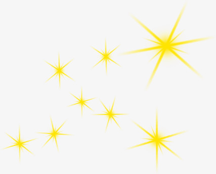 黄色卡通绚丽星光