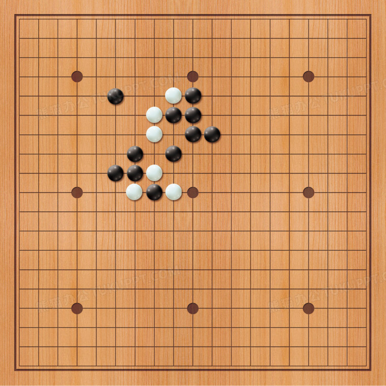 作品以棕色为背景,设计了国粹棋盘五子棋围棋,整体呈现中国风.