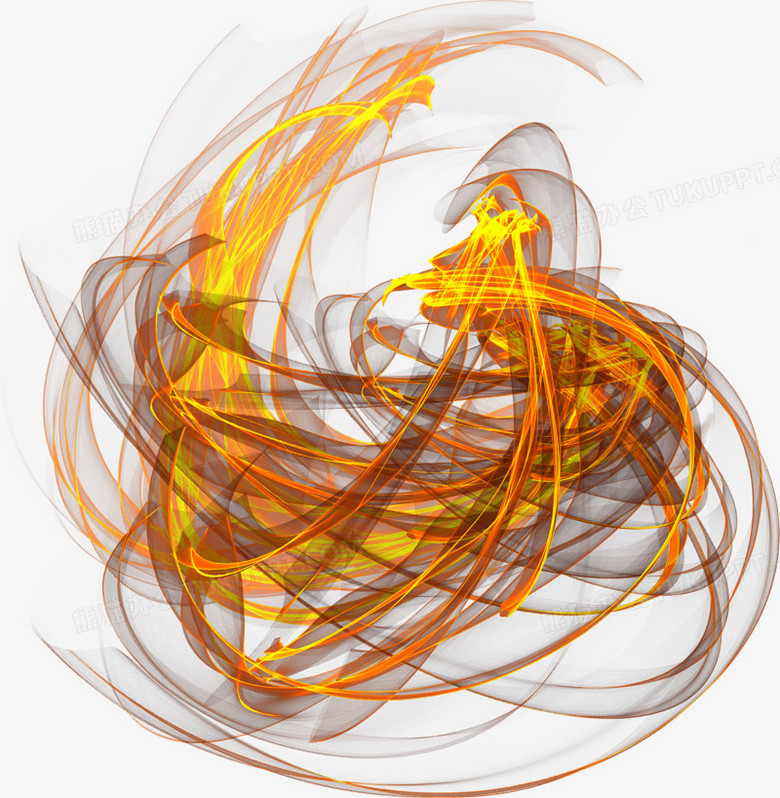 金色龙卷风动态光效png图片