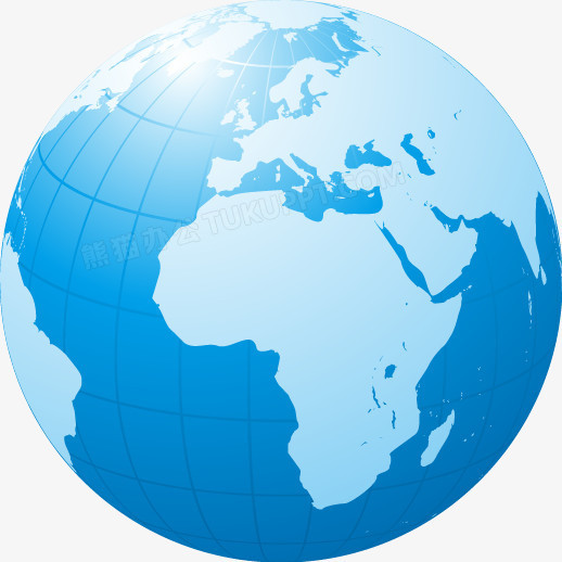蓝色科技地球地图png图片素材下载_地图png_熊猫办公