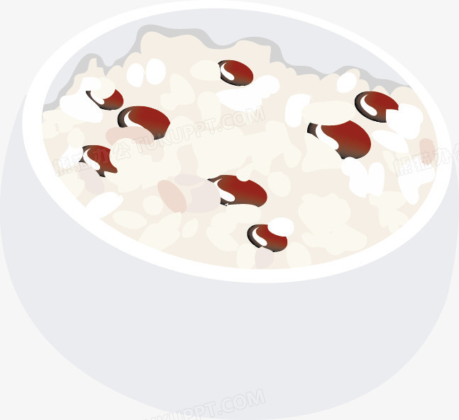 卡通美食餐饮红豆粥