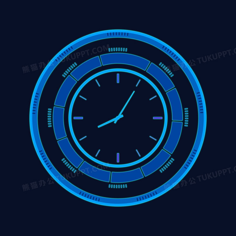 多層圓形科技時鐘錶盤免摳效果元素png圖片素材下載_科技png_熊貓辦公