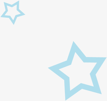 对角蓝色空心星星