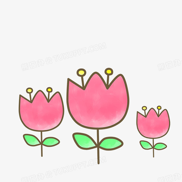 可爱卡通花png图片素材下载_卡通png_熊猫办公