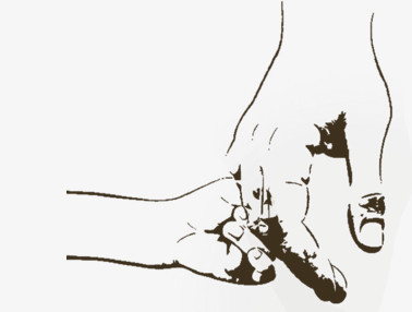 本作品全称为《卡通风黑白色大手牵小手创意元素》,在整个配色上使用