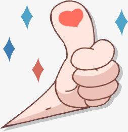 设计了竖起大拇指赞美,整体呈现卡通风,卡通效果的展现形式更好的突出