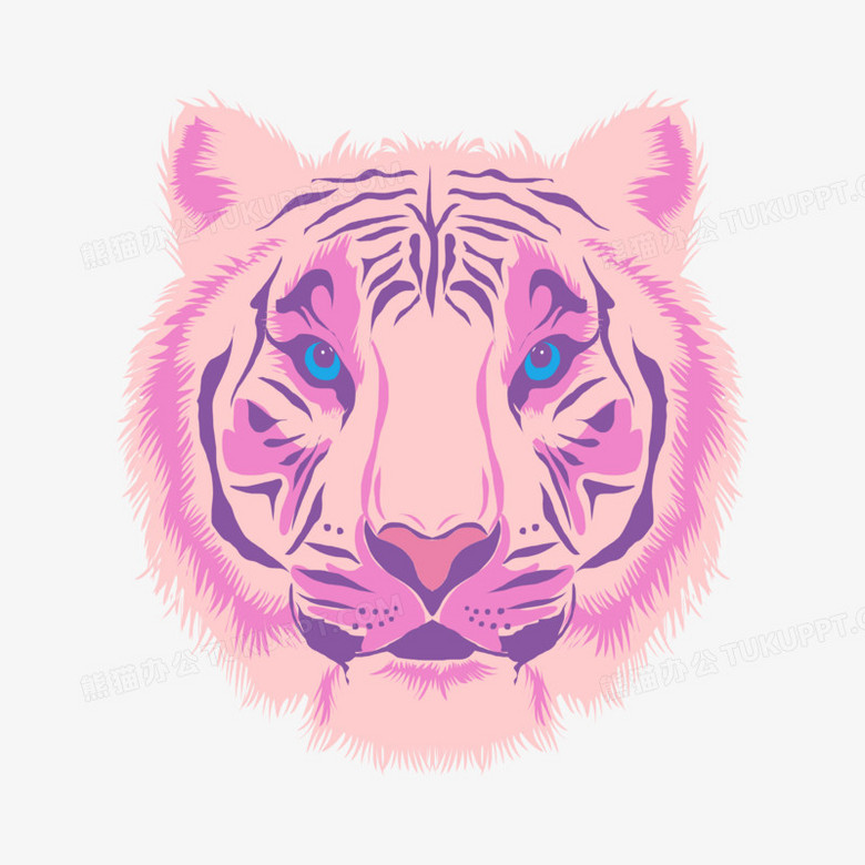 本作品全称为《卡通手绘粉色老虎头像元素》,由迷南文化传媒(上海)