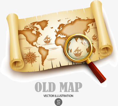 本作品全称为《卡通风彩色藏宝图创意元素》,使用 adobe photoshop cc