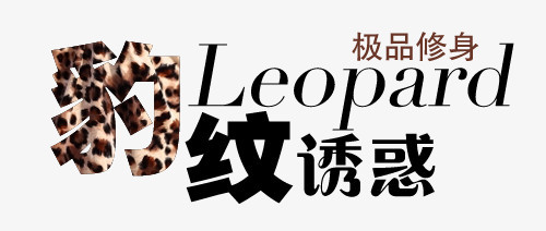 豹纹诱惑淘宝文字排版png图片素材下载_文字png_熊猫办公