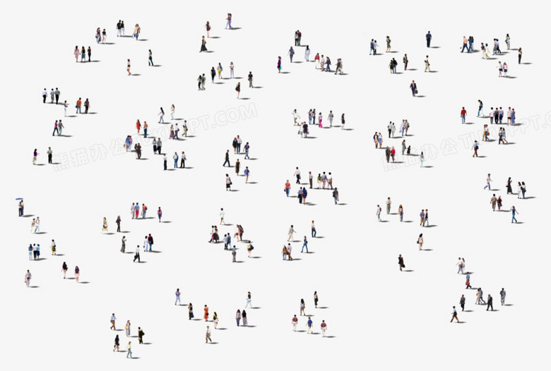 psd格式鸟瞰人物素材