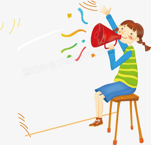 本作品全称为《彩色卡通手绘喊话的小女孩创意元素》,使用adobe