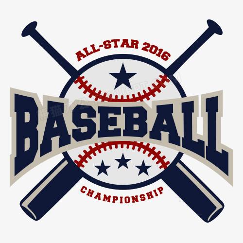 棒球英文矢量图eps