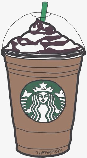 本作品全称为《棕色卡通手绘星巴克咖啡杯创意元素》,使在整个配色上
