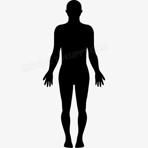 站在人体轮廓图标