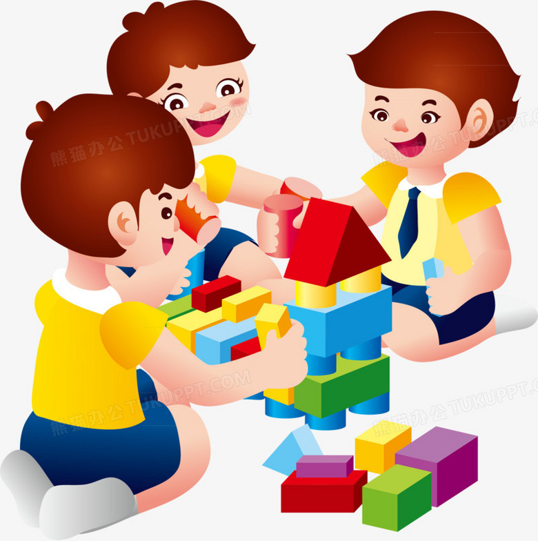 本作品全称为《彩色卡通手绘玩积木的小男孩创意元素》,使用adobe