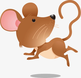 在整个配色上使用多种颜色作为基础色调,设计了一只可爱的小老鼠,卡通