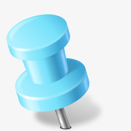 蓝色的pushpin标记图标PNG图片素材下载_蓝色PNG_熊猫办公