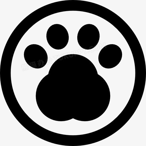 爪印一圈宠物酒店标志图标png图片素材下载