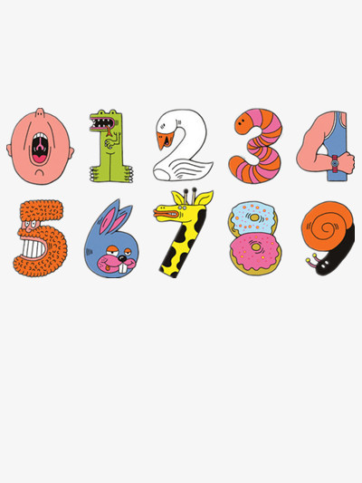 本作品全称为《彩色卡通风唯美可爱动物数字创意元素》,在整个配色上