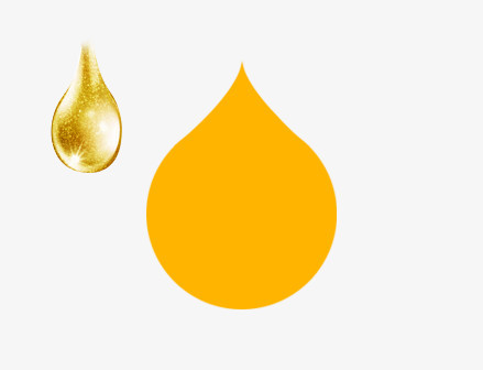 纯色背景橙色水滴状免抠素材