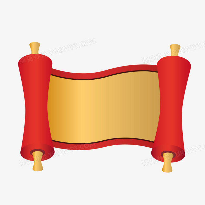 在整个配色上使用多种颜色作为基础色调,设计了红色喜庆卷轴边框,整体