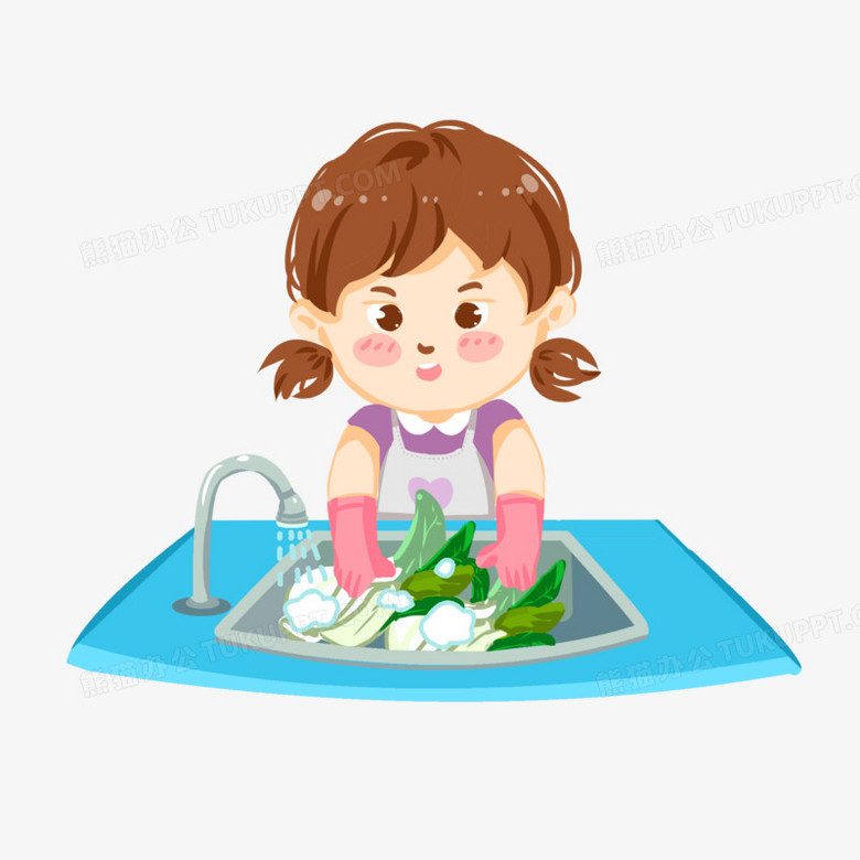 本作品全称为《卡通风洗菜的小女孩元素》,由迷南文化传媒(上海)有限