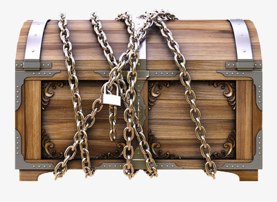 链子锁起的木箱