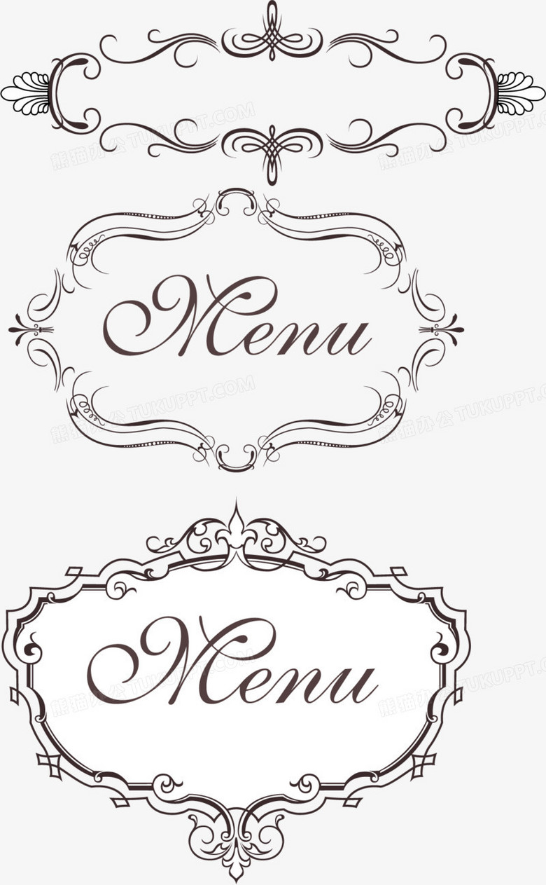 矢量欧式花纹边框png图片素材下载_边框png_熊猫办公