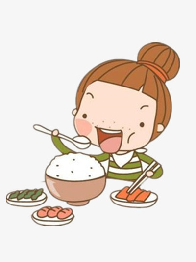 本作品全称为《彩色卡通风吃饭小孩手绘创意元素》,在整个配色上使用