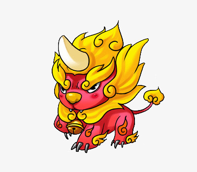 卡通风格除夕年兽png图片素材下载_卡通png_熊猫办公