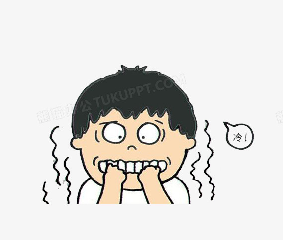 本作品全称为《彩色卡通风冷得瑟瑟发抖颤抖的男孩元素》,在整个配色