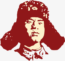 手绘雷锋头像素材