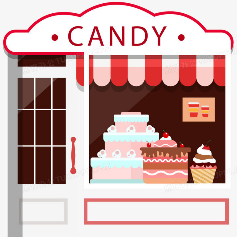 矢量甜品店